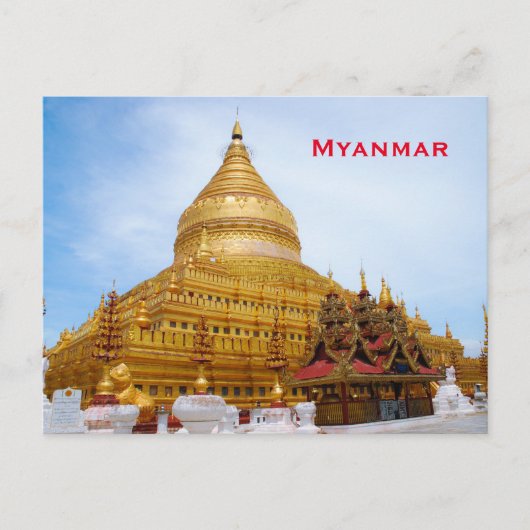 Myanmar Vintage Travel Tourism Voeg toe Briefkaart (Voorkant)