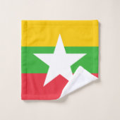 Myanmar-vlag Bad Handdoek (Wasdoekje)