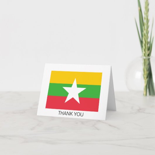 Myanmar-vlag Bedankkaart (Voorkant)