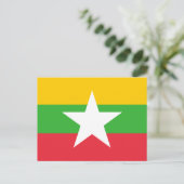 Myanmar-vlag Briefkaart (Staand voorkant)