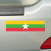 Myanmar-vlag Bumpersticker (Op auto)