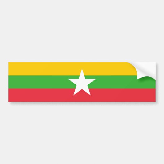Myanmar-vlag Bumpersticker (Voorkant)