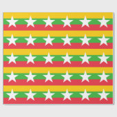 Myanmar-vlag Cadeaupapier (Vlak)