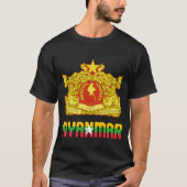 Myanmar vlag en wapenschild t-shirt (Voorkant)