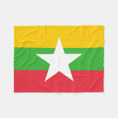 Myanmar-vlag Fleece Deken (Voorkant (Horizontaal))