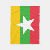 Myanmar-vlag Fleece Deken (Voorkant)