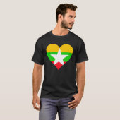 Myanmar Vlag Hart Myanmar Liefde Myanmar T-shirt (Voorkant volledig)
