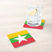 Myanmar-vlag Kartonnen Onderzetters (Insitu)