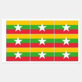 Myanmar-vlag Labels (Vel)