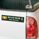 Myanmar Vlag + Landkaart Bumpersticker (Op Truck)