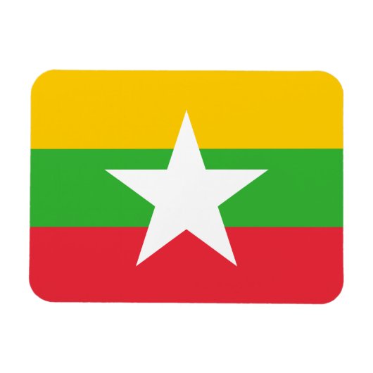 Myanmar-vlag Magneet (Horizontaal)
