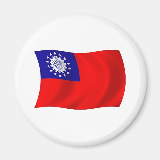 Myanmar Vlag Magneet (Voorkant)