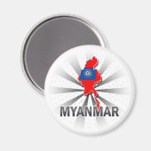 Myanmar vlag Map 2.0 Magneet (Voorkant / Achterkant)