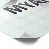 Myanmar vlag Map 2.0 Poster (Hoek)