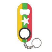 Myanmar-vlag Mini Flessenopener (Achterkant)