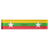 Myanmar-vlag Naambordje (Voorkant)