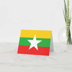 Myanmar Vlag Notitiekaart