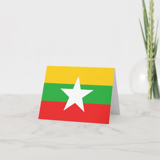 Myanmar Vlag Notitiekaart (Voorkant)