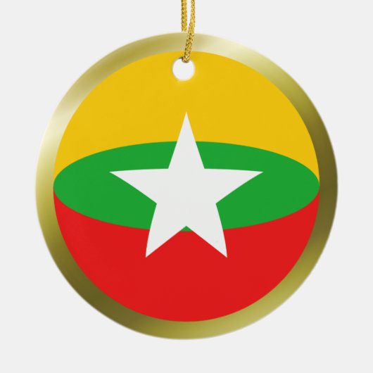 Myanmar Vlag Ornament (Voorkant)