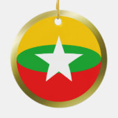 Myanmar Vlag Ornament (Achterkant)