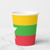 Myanmar-vlag Papieren Bekers (Achterkant)