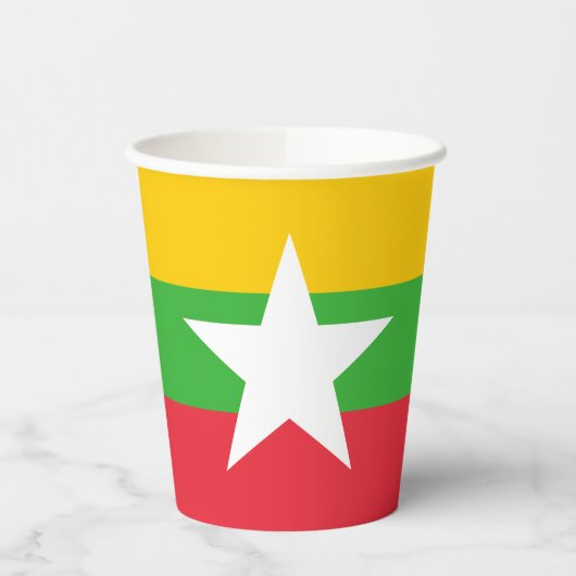 Myanmar-vlag Papieren Bekers (Links)