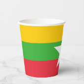 Myanmar-vlag Papieren Bekers (Voorkant)