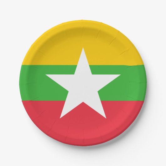 Myanmar-vlag Papieren Bordje (Voorkant)