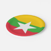 Myanmar-vlag Papieren Bordje (Gekanteld)