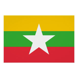 Myanmar-vlag Perfect Poster