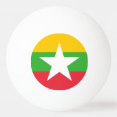 Myanmar-vlag Pingpongbal (Voorkant)