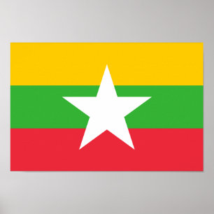 Myanmar-vlag Poster