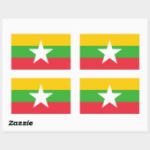 Myanmar-vlag Rechthoekige Sticker (Vel)