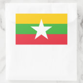 Myanmar-vlag Rechthoekige Sticker (Tas)
