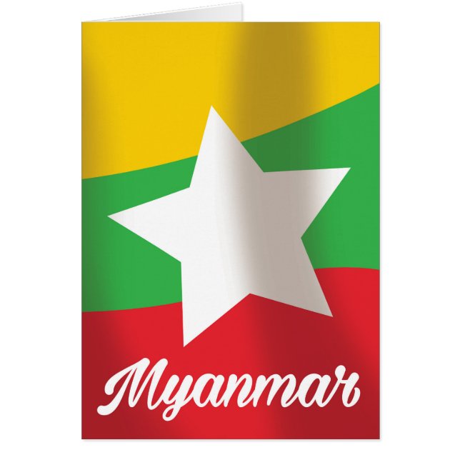 Myanmar vlag reisposter (Voorkant)