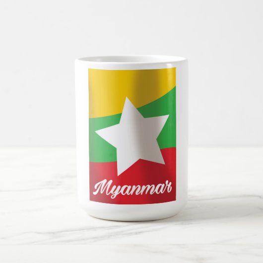 Myanmar-vlag reisposter koffiemok (Center)