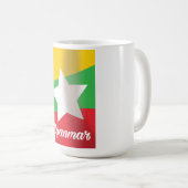 Myanmar-vlag reisposter koffiemok (Voorkant rechts)