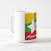 Myanmar-vlag reisposter koffiemok (Voorkant links)