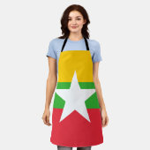 Myanmar-vlag Schort (Gedragen)
