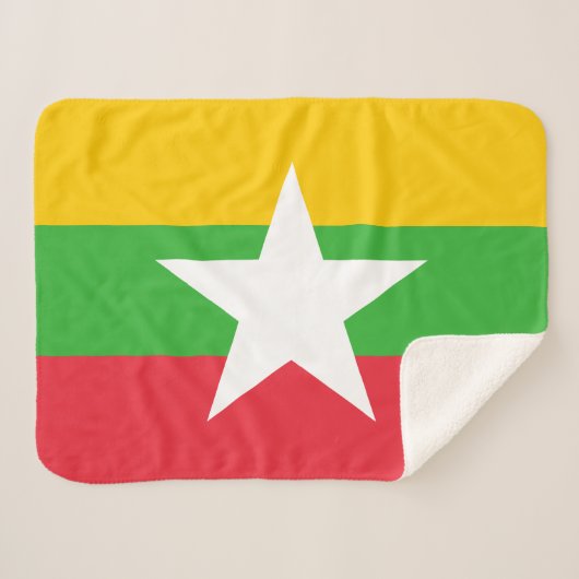 Myanmar-vlag Sherpa Deken (Voorkant (horizontaal))