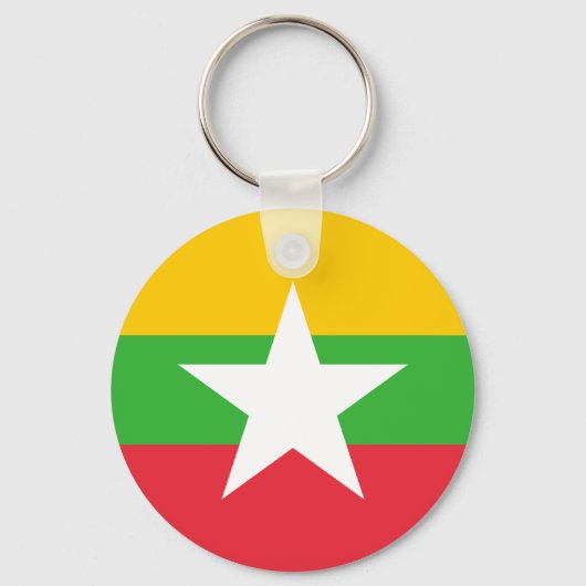 Myanmar-vlag Sleutelhanger (Voorkant)