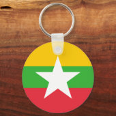 Myanmar-vlag Sleutelhanger (Achterkant)