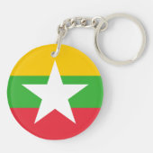 Myanmar-vlag Sleutelhanger (Achterkant)