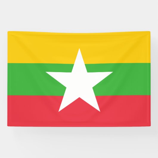 Myanmar-vlag Spandoek (Horizontaal)