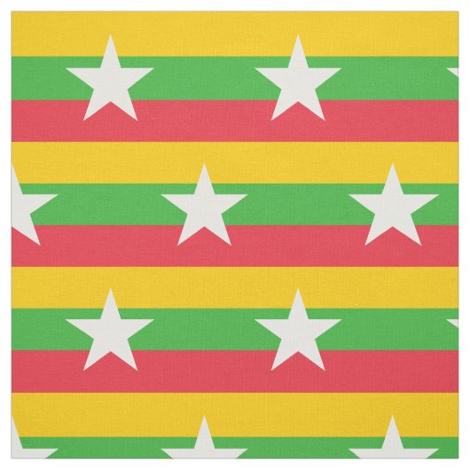 Myanmar-vlag Stof (Swatch)