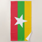 Myanmar-vlag Strandlaken (Voorkant)