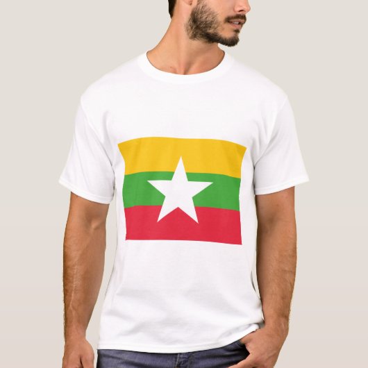 Myanmar Vlag T-shirt (Voorkant)
