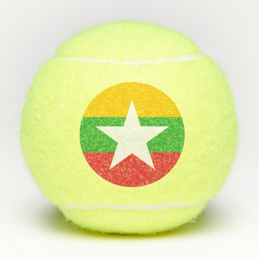 Myanmar-vlag Tennisballen (Voorkant)
