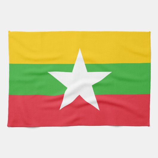 Myanmar-vlag Theedoek (Horizontaal)