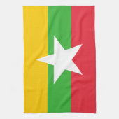 Myanmar-vlag Theedoek (Verticaal)